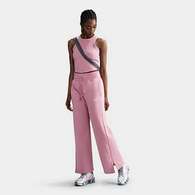 Nike Women's Sportswear Phoenix Fleece High-waisted Wide-leg Sweatpants In Pink
