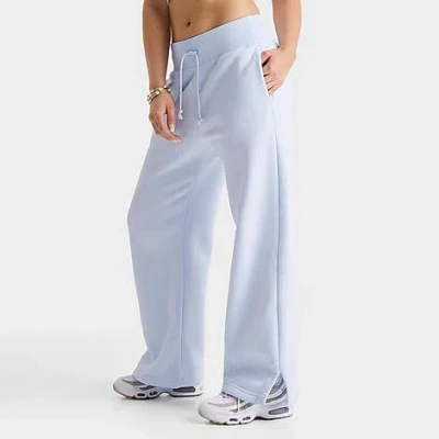 Nike Women's Sportswear Phoenix Fleece High-waisted Wide-leg Sweatpants In Blue