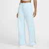 Nike Women's  Sportswear Phoenix Fleece High-waisted Wide-leg Sweatpants In Glacier Blue/sail