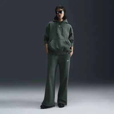 Nike Women's  Sportswear Phoenix Fleece High-waisted Wide-leg Sweatpants In Green