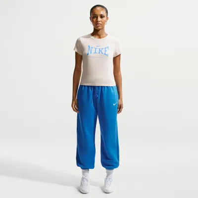 Nike Women's  Sportswear Phoenix Fleece High-waisted Oversized Sweatpants In Blue