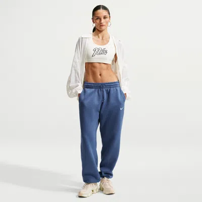 Nike Women's  Sportswear Phoenix Fleece High-waisted Oversized Sweatpants In Blue