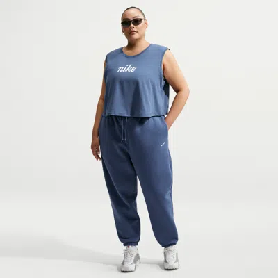Nike Women's  Sportswear Phoenix Fleece High-waisted Oversized Sweatpants (plus Size) In Blue