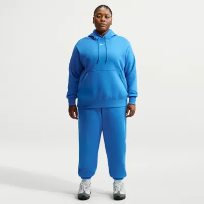 Nike Women's  Sportswear Phoenix Fleece High-waisted Oversized Sweatpants (plus Size) In Blue