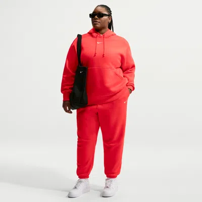 Nike Women's  Sportswear Phoenix Fleece High-waisted Oversized Sweatpants (plus Size) In Red