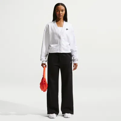 Nike Women's  Sportswear Phoenix Fleece High-waisted Wide-leg Pants In Black