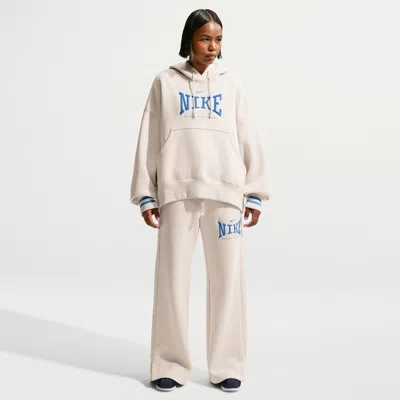 Nike Women's  Sportswear Phoenix Fleece High-waisted Wide-leg Pants In Neutral