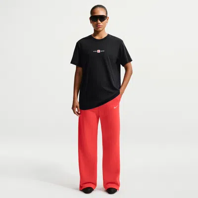 Nike Women's  Sportswear Phoenix Fleece High-waisted Wide-leg Pants In Red