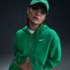 Nike Sportswear Phoenix Fleece Crop Hoodie In Green