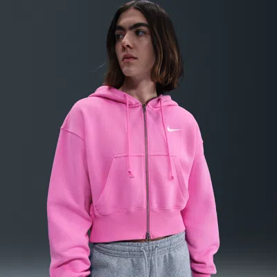 Nike Women's  Sportswear Phoenix Fleece Loose Full-zip Cropped Hoodie