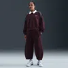 Nike Women's  Sportswear Phoenix Fleece Loose Mid-rise Barrel Pants In Red