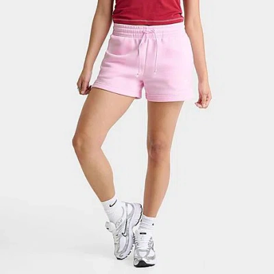 Nike Women's Sportswear Phoenix Fleece Mid-rise 4" Shorts In Pink