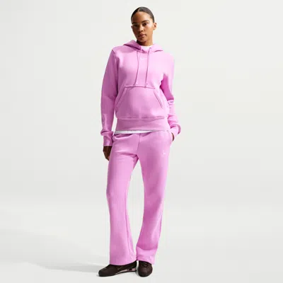 Nike Women's  Sportswear Phoenix Fleece Mid-rise Open-hem Pants In Purple