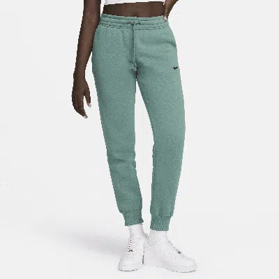 Nike Women's  Sportswear Phoenix Fleece Mid-rise Sweatpants In Green