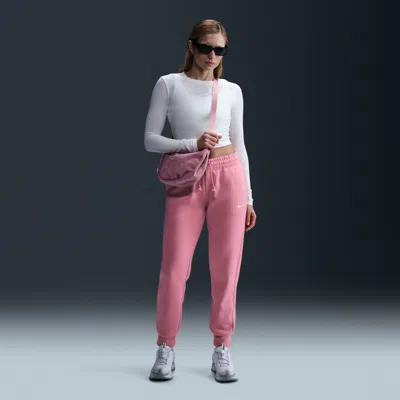 Nike Women's  Sportswear Phoenix Fleece Mid-rise Sweatpants In Pink