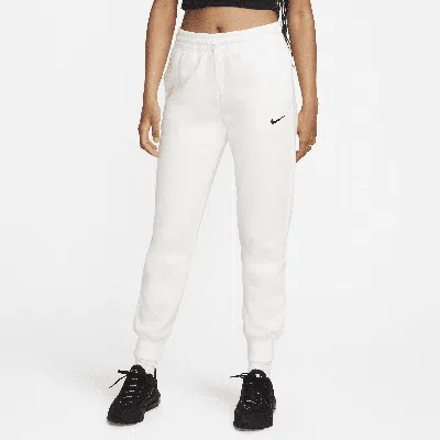 Nike Women's  Sportswear Phoenix Fleece Mid-rise Sweatpants In White