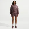Nike Women's  Sportswear Phoenix Fleece Mid-rise 4" Shorts In Purple