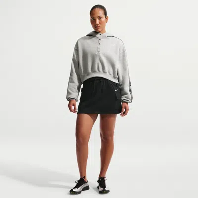 Nike Women's  Sportswear Phoenix Fleece Mid-rise Cargo Miniskirt In Gray