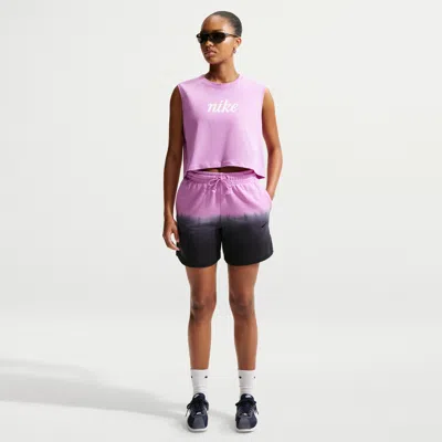 Nike Women's  Sportswear Phoenix Fleece Mid-rise Shorts In Purple