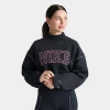 Nike Women's Sportswear Phoenix Fleece Mock-neck Sweatshirt In Black