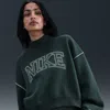 Nike Women's  Sportswear Phoenix Fleece Mock-neck Sweatshirt In Green