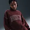 Nike Women's  Sportswear Phoenix Fleece Mock-neck Sweatshirt In Red