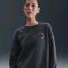 Nike Women's  Sportswear Phoenix Fleece N7 Oversized Crew-neck Sweatshirt In Gray