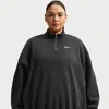 Nike Women's  Sportswear Phoenix Fleece Over-oversized 1/4-zip (plus Size) In Black