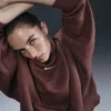 Nike Women's  Sportswear Phoenix Fleece Over-oversized Crew-neck Sweatshirt In Brown