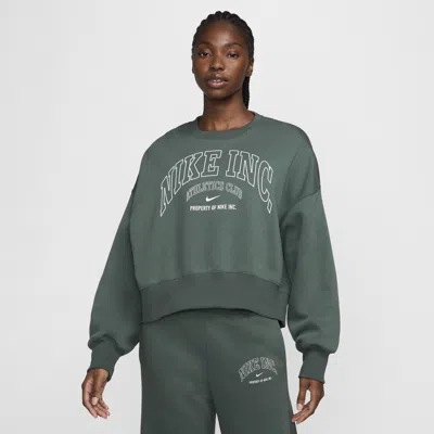 Nike Women's  Sportswear Phoenix Fleece Over-oversized Crew-neck Sweatshirt In Green