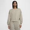 Nike Women's  Sportswear Phoenix Fleece Over-oversized Crew-neck Sweatshirt In Light Army/sail