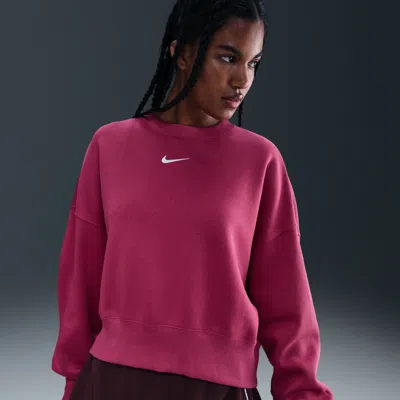 NIKE WOMEN'S  SPORTSWEAR PHOENIX FLEECE OVER-OVERSIZED CREW-NECK SWEATSHIRT,1015806480