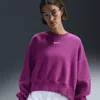 Nike Women's  Sportswear Phoenix Fleece Over-oversized Crew-neck Sweatshirt In Violet/sail