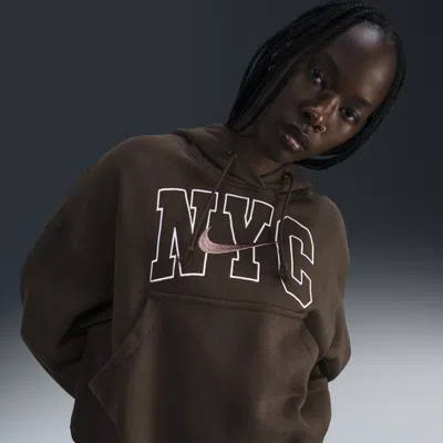 Nike Women's  Sportswear Phoenix Fleece Over-oversized Hoodie In Brown