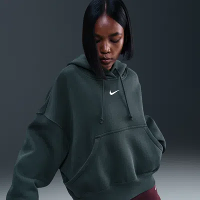 Nike Women's  Sportswear Phoenix Fleece Over-oversized Pullover Hoodie In Green