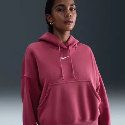 Nike Women's  Sportswear Phoenix Fleece Over-oversized Pullover Hoodie In Pink