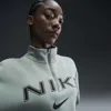 Nike Women's  Sportswear Phoenix Fleece Oversized 1/4-zip Logo Top In Green