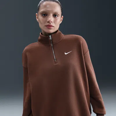Nike Women's  Sportswear Phoenix Fleece Oversized 1/4-zip Long Sweatshirt