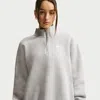 Nike Women's  Sportswear Phoenix Fleece Oversized 1/4-zip Long Sweatshirt In Gray