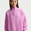 Nike Women's  Sportswear Phoenix Fleece Oversized 1/4-zip Long Sweatshirt In Pink