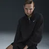 Nike Women's  Sportswear Phoenix Fleece Oversized 1/4-zip Polo In Black