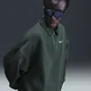Nike Sportswear Phoenix Fleece Quarter Zip Oversize Polo Sweatshirt In Green