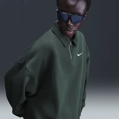 NIKE WOMEN'S  SPORTSWEAR PHOENIX FLEECE OVERSIZED 1/4-ZIP POLO,1015617808