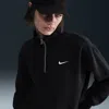 Nike Sportswear Phoenix Oversize Fleece Quarter Zip Top In Black