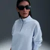 Nike Women's  Sportswear Phoenix Fleece Oversized 1/4-zip Long Sweatshirt In Blue