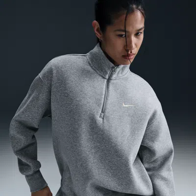 NIKE WOMEN'S  SPORTSWEAR PHOENIX FLEECE OVERSIZED 1/4-ZIP LONG SWEATSHIRT,1015666345