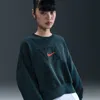 Nike Women's  Sportswear Phoenix Fleece Oversized Crew-neck Sweatshirt In Blue