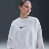 Nike Women's  Sportswear Phoenix Fleece Oversized Crew-neck Sweatshirt In Brown