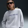 Nike Women's  Sportswear Phoenix Fleece Oversized Crew-neck Sweatshirt In Brown