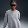 Nike Women's  Sportswear Phoenix Fleece Oversized Crew-neck Sweatshirt In Grey